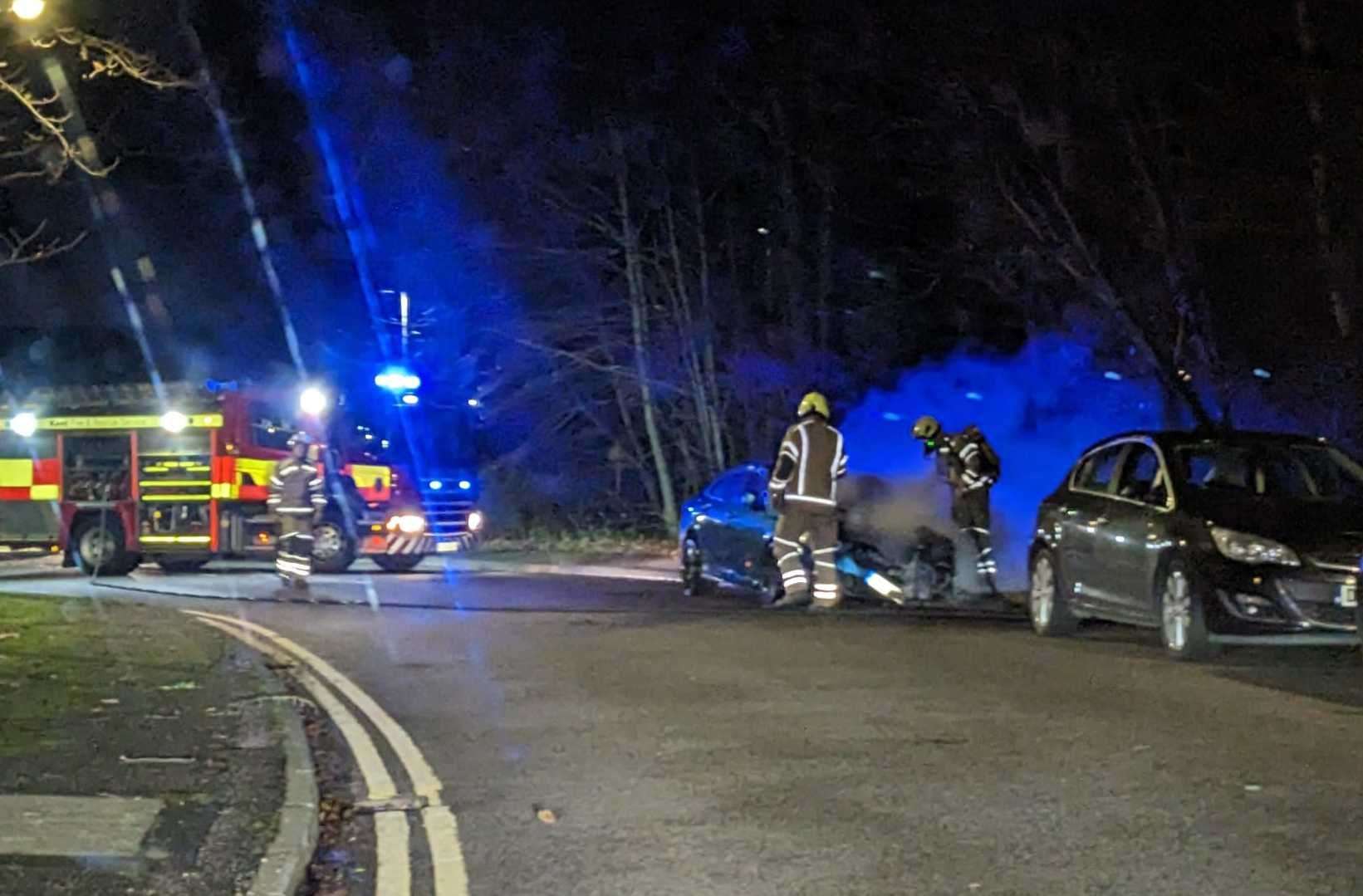 Firefighters arrived and extinguished the fire in Sultan Lane, Lordswood. Photo: Jack Brydges