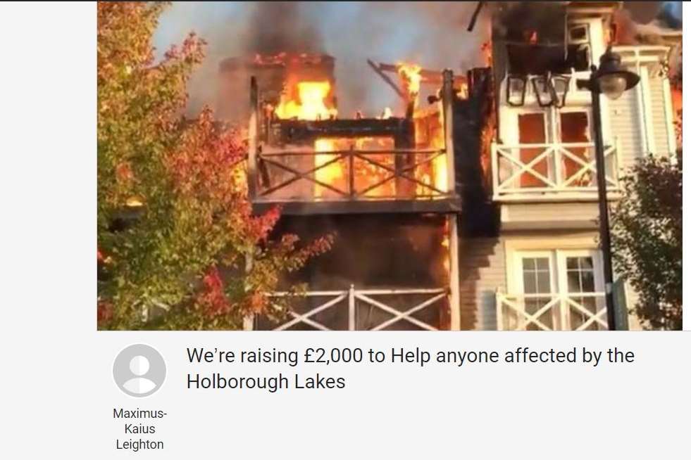 A JustGiving page has been set up for those whose homes and possessions have been destroyed.