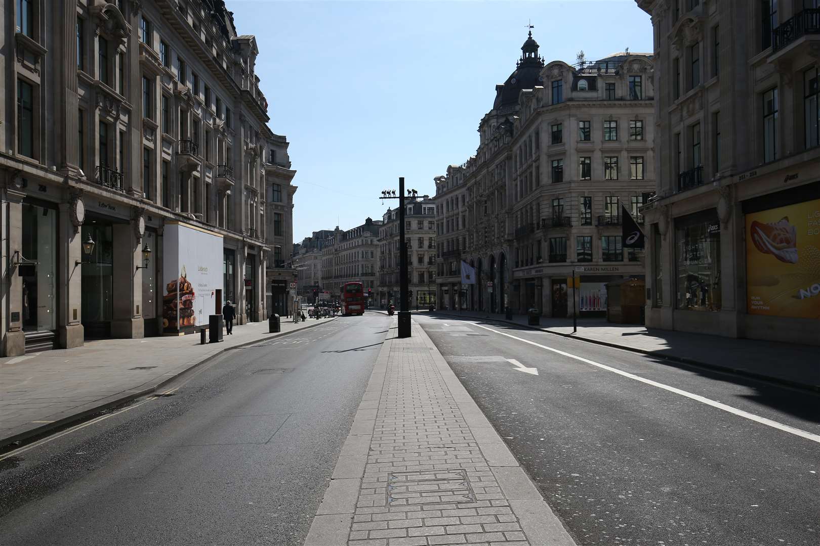 A view along Regent Street, London, as the UK continues in lockdown (Jonathan Brady/PA)