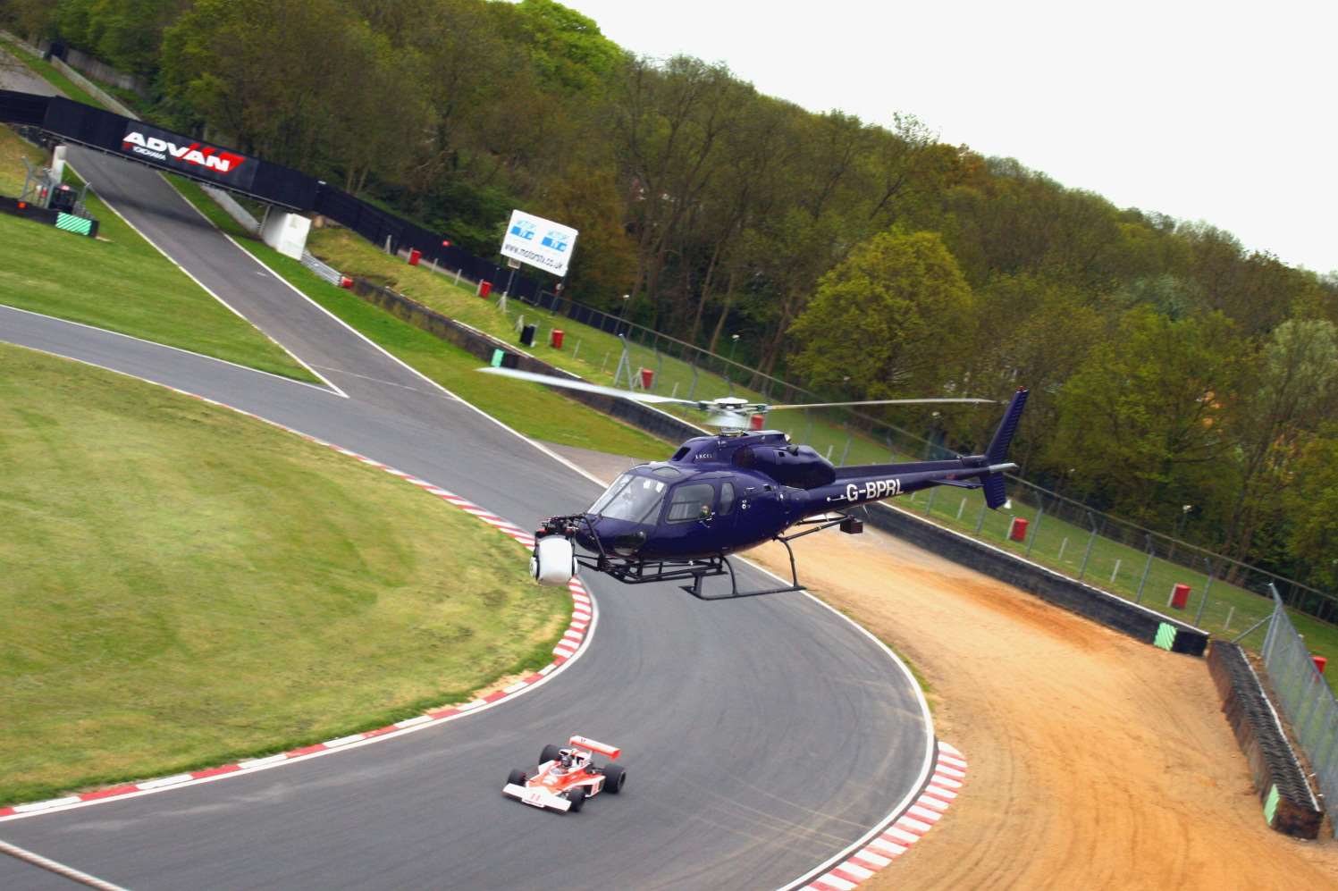 Filming for the movie at Brands Hatch