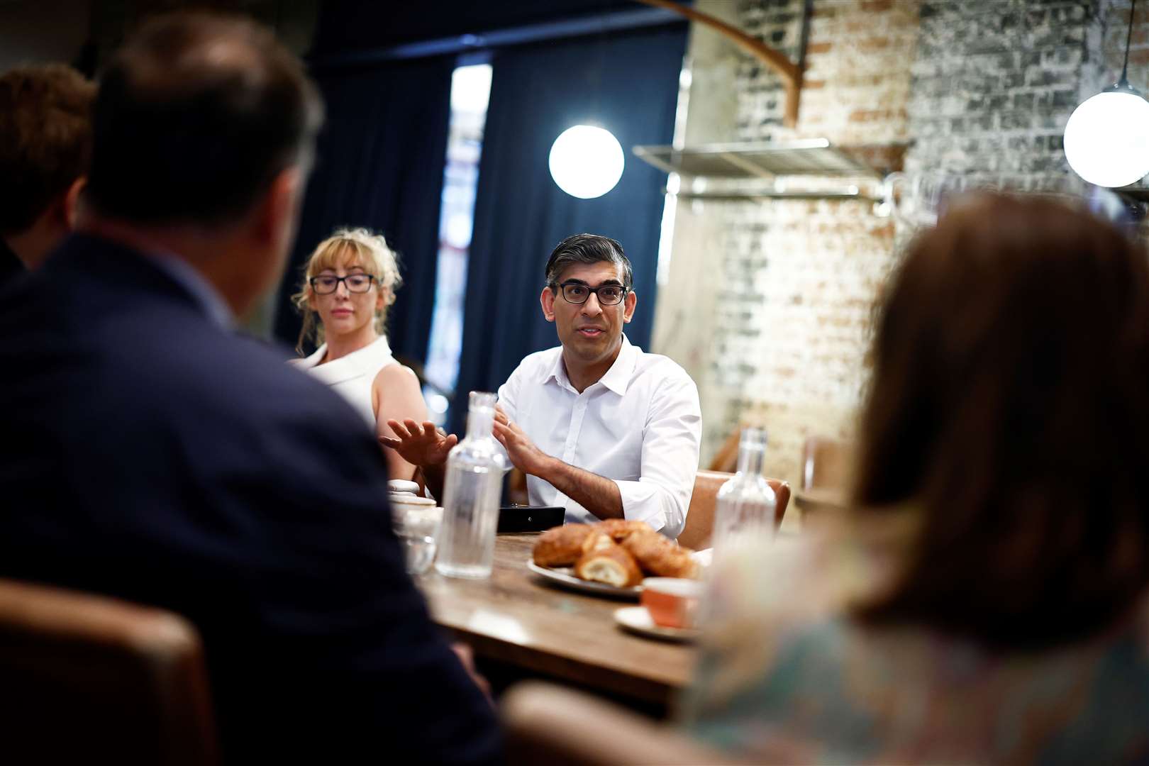 Prime Minister Rishi Sunak during a meeting with representatives of the night-time economy in central London (Benjamin Cremel/PA)