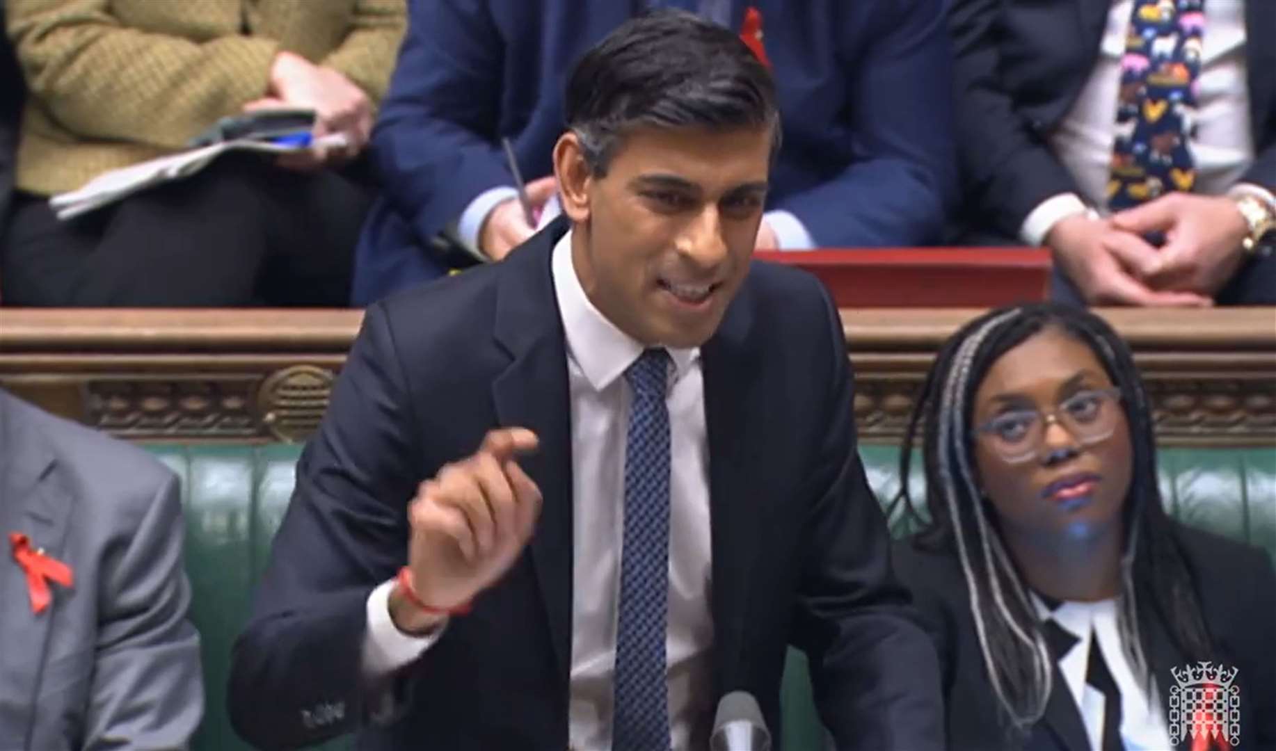 Prime Minister Rishi Sunak makes his point during Prime Minister’s Questions (House of Commons/PA)