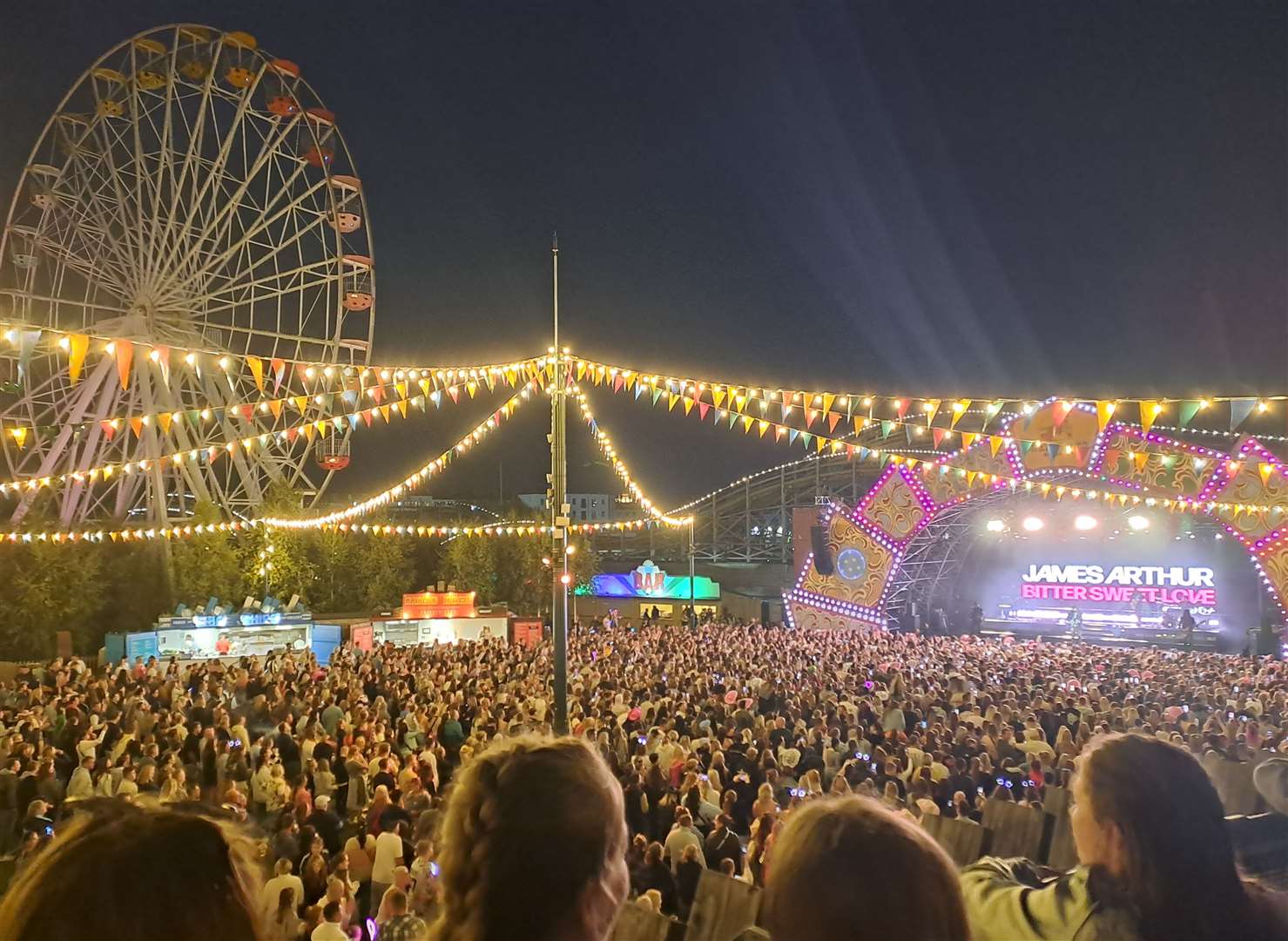 There was a large and spirited crowd at Dreamland to see James Arthur