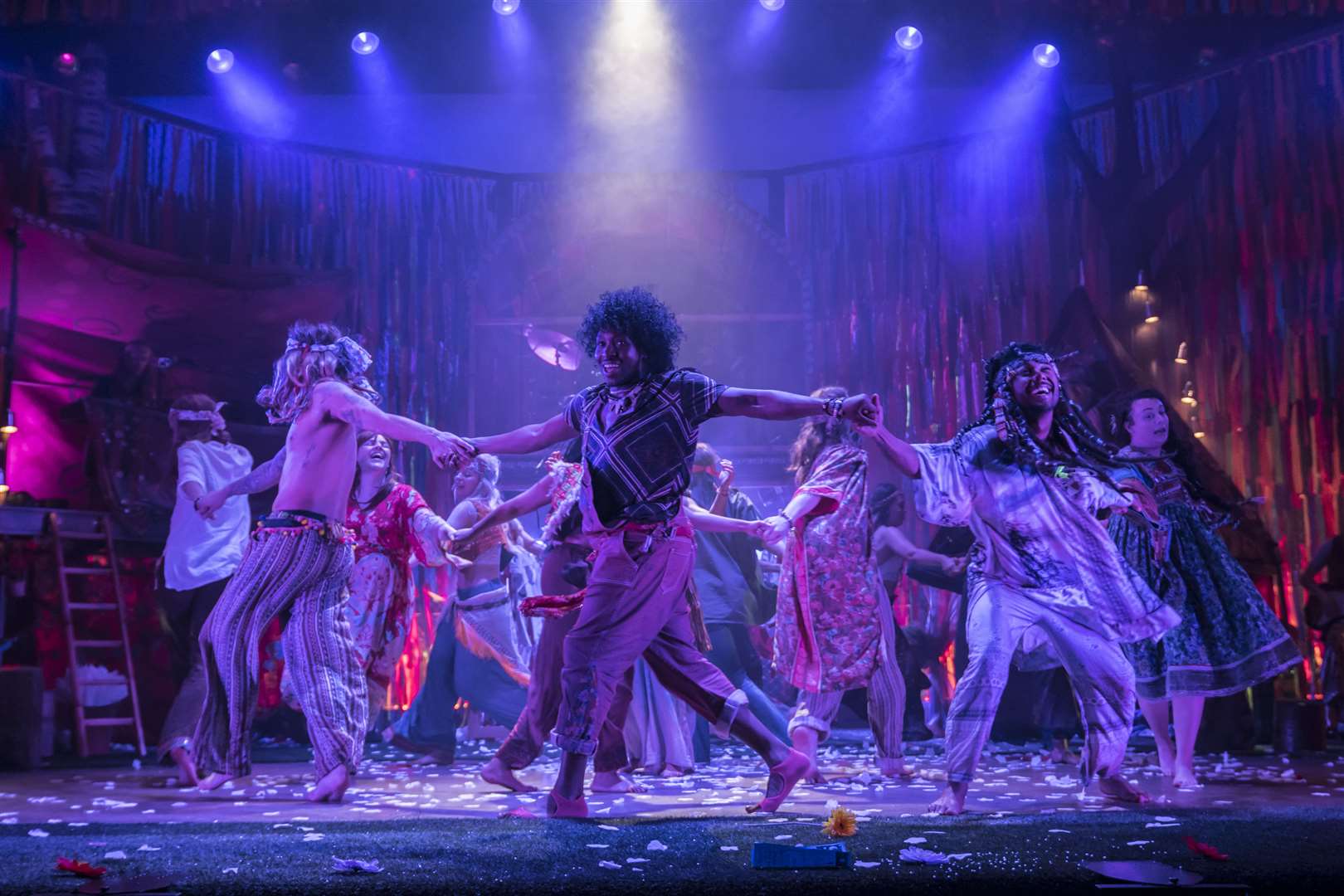 The cast of Hair the Musical. Credit: Johan Persson