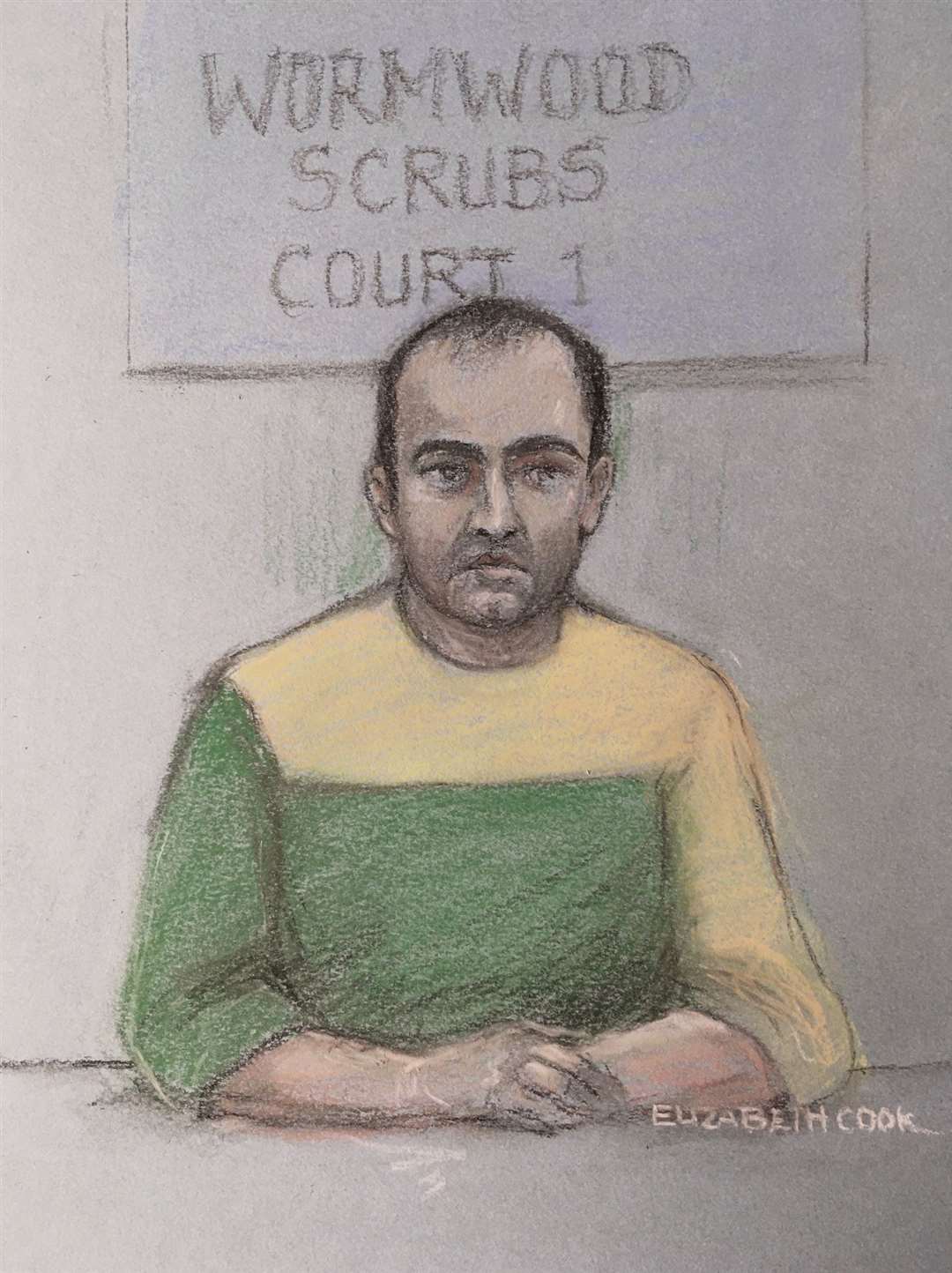 Koci Selamaj appearing via video-link from Wormwood Scubs prison for a hearing at the Old Bailey (Elizabeth Cook/PA)