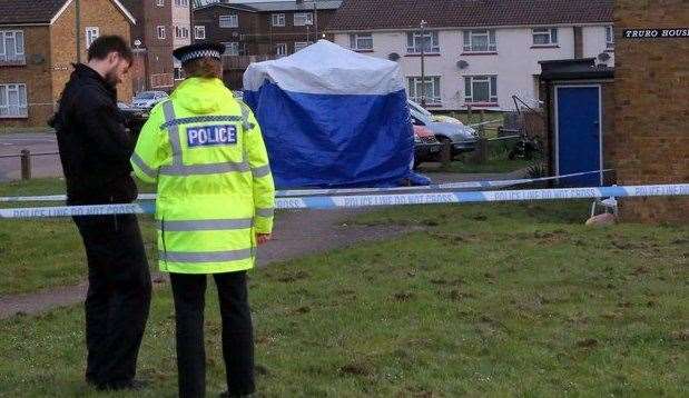 A cordon was set up in Cambridge Crescent after Jamie Simmons was stabbed
