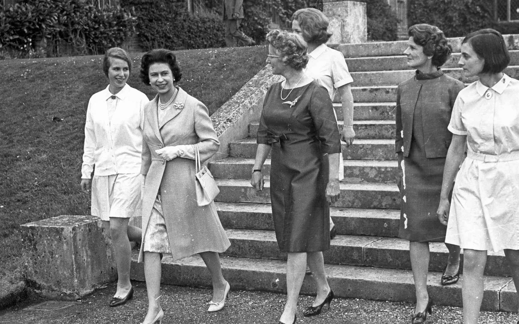 Queen Elizabeth II visited Benenden School in July 1968 to mark the end of her daughter Anne’s five years at the school