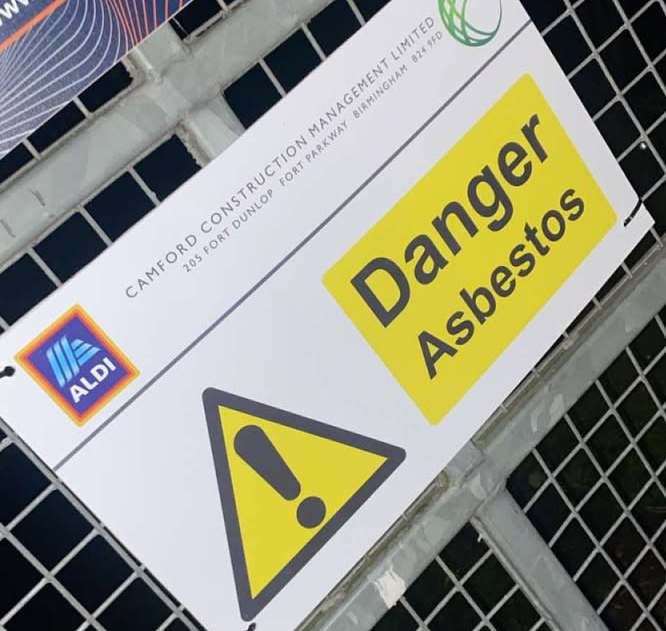 Aldi signs appeared on the former St John Fisher Catholic Comprehensive School site, in Ordnance Street, Chatham. Picture: Kieran Trotter Ellis