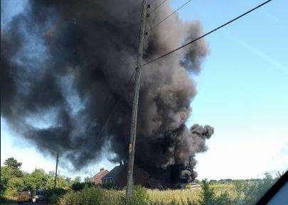 Firefighters were called to the blaze shortly after 1.30pm. Pic: Andrew Collier