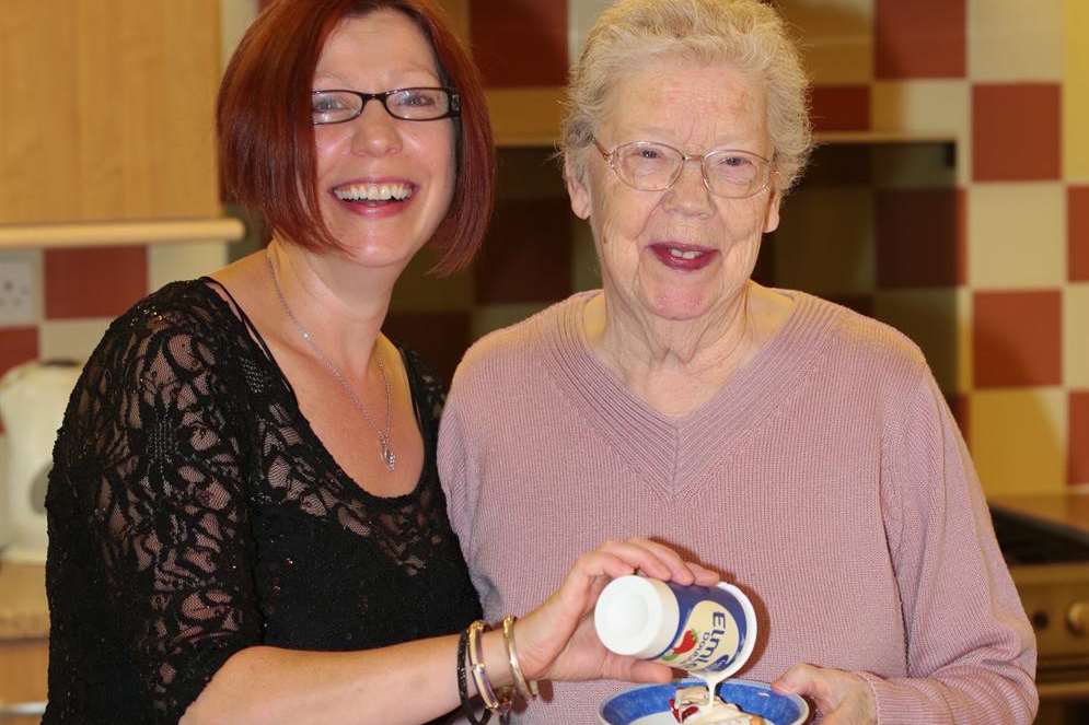 Vanda Krutnik and her mum Sheila at their lunch club which could be closed