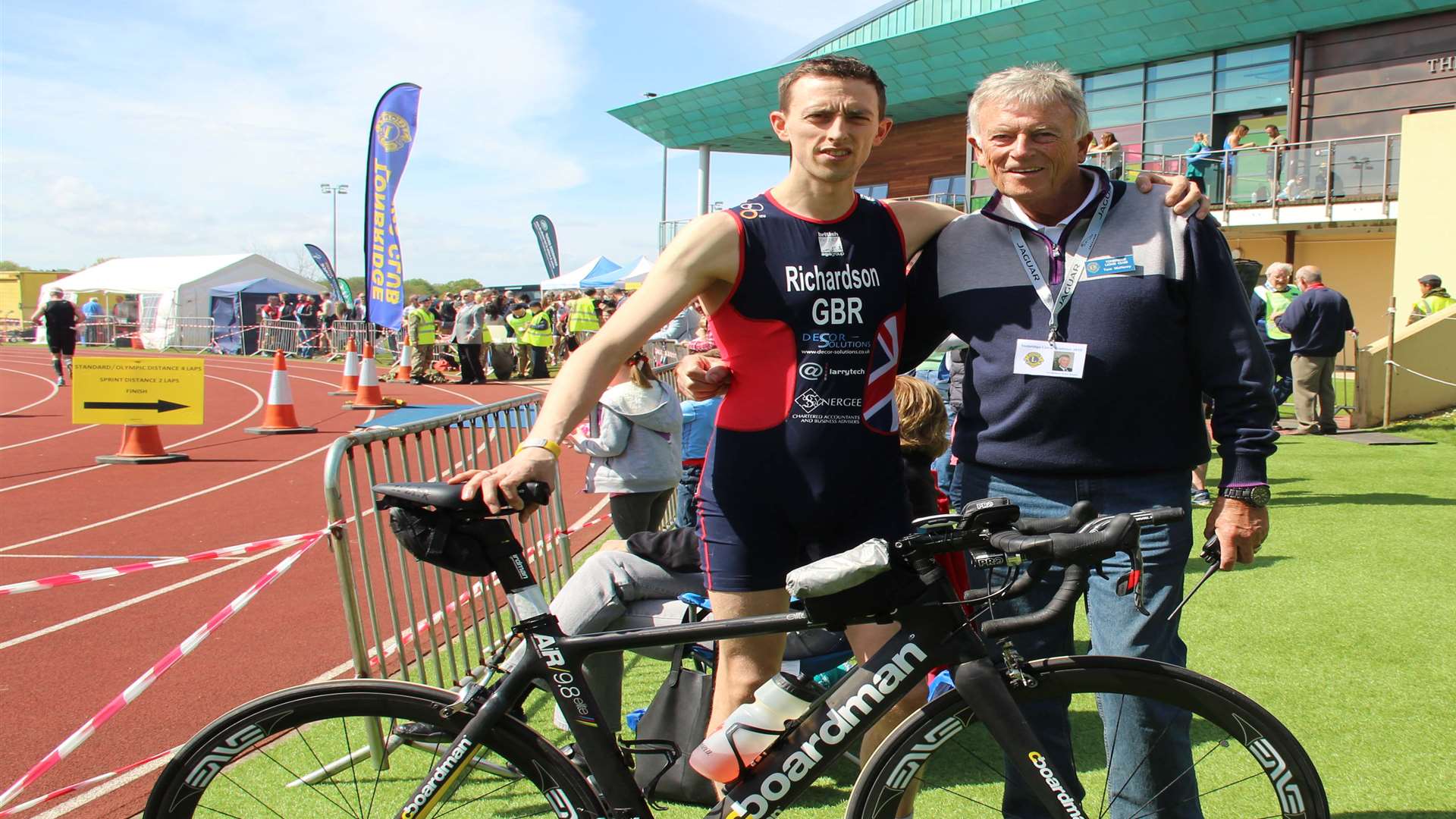 Tom McHenry Tri-Chairman with GBR Triathlete Scott Richardson