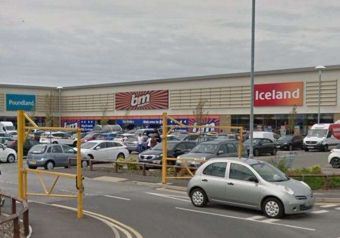 B&M Bargains in Queenborough was targeted by Palmer 14 times. Photo: Google