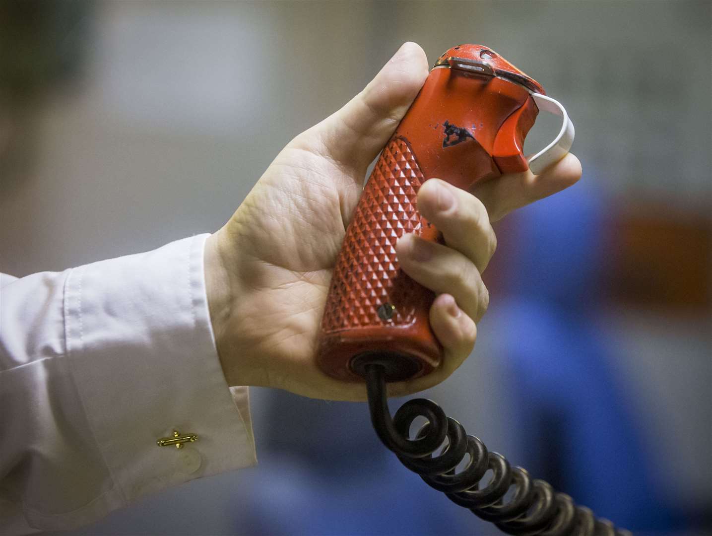 The Weapons Engineer Officers Tactical Trigger, that would be used in the final stage of a nuclear missile launch (Danny Lawson/PA)