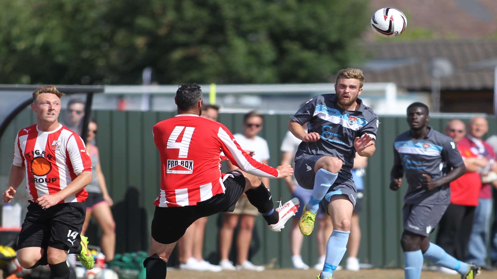 Sheppey, stripes, and Lordswood in pre-season action last weekend Picture: John Westhrop