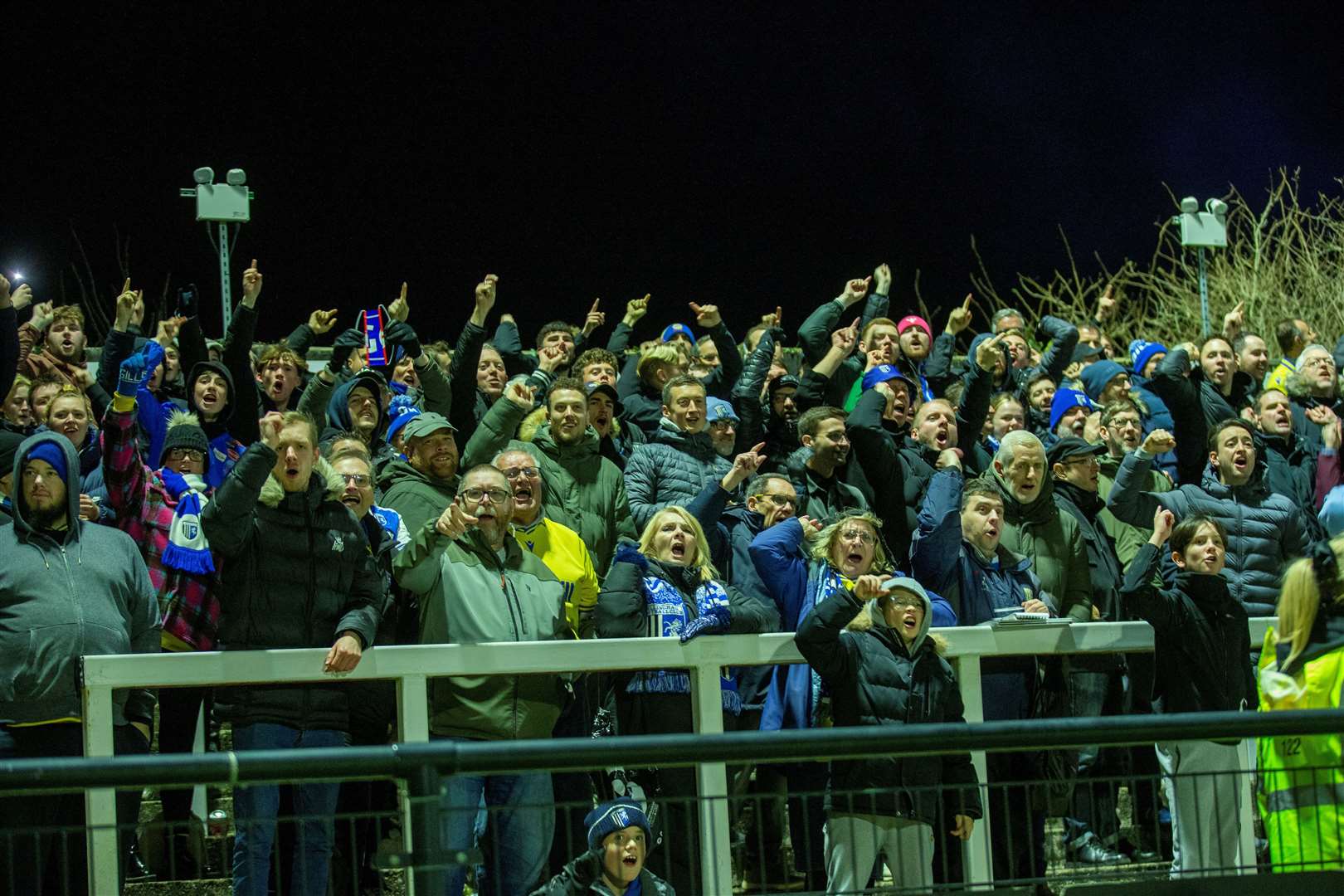 Gillingham fans at Bromley on Wednesday night Picture: @Julian_KPI