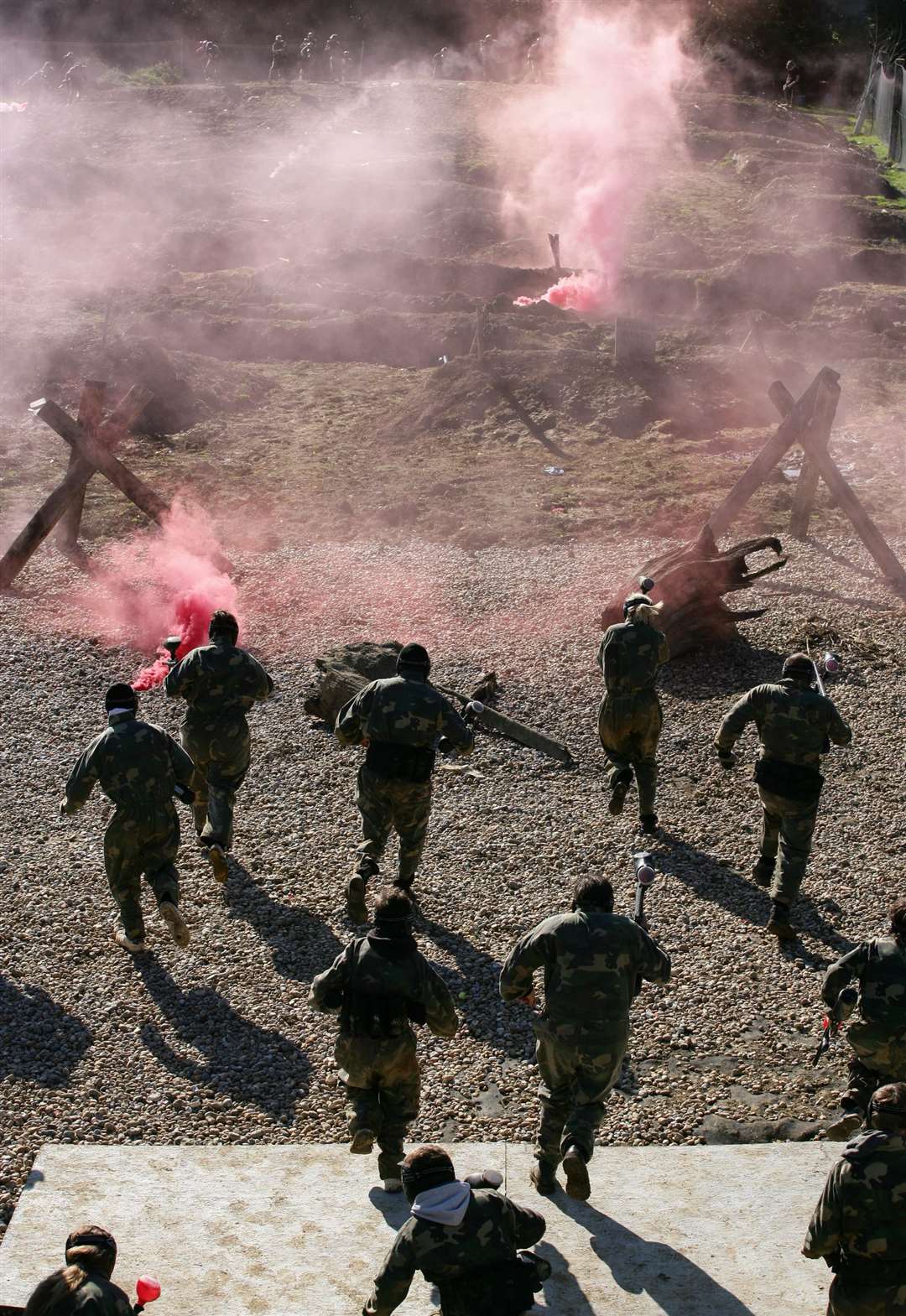 Paintball teams recreated the D-Day landings to support the Poppy Appeal in 2008