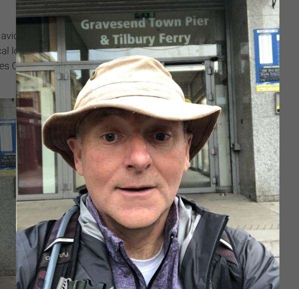 Peter Singleton started his coastal trek in Gravesend
