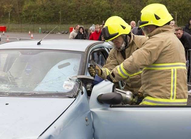 Fire crews rescued the trapped woman. Stock picture (7972262)