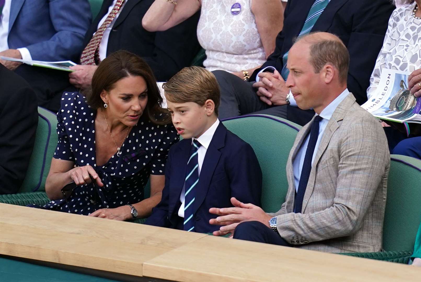 The Duke and Duchess of Cambridge with Prince George at Wimbledon (John Walton/PA)