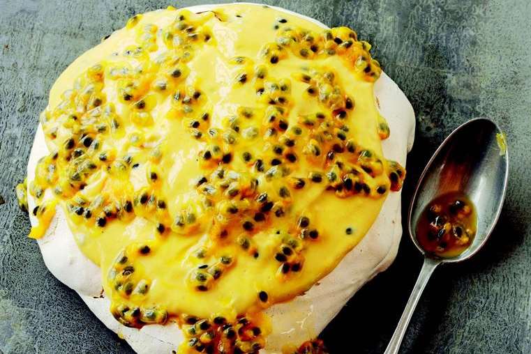 Passion fruit pavlova from Easy by Tom Aikens