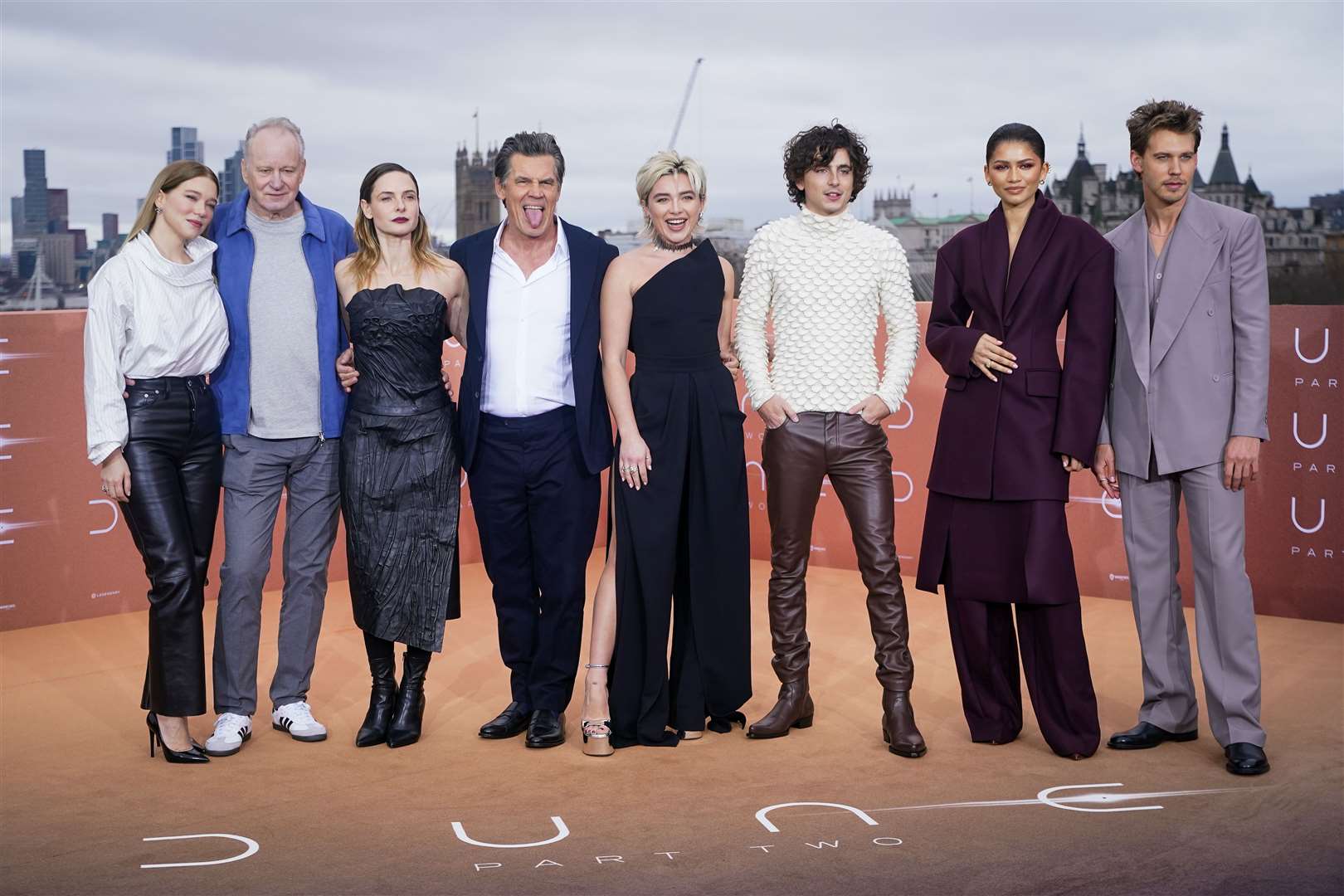Members of the cast of Dune: Part Two, which saw its release delayed due to strikes (Yui Mok/PA)