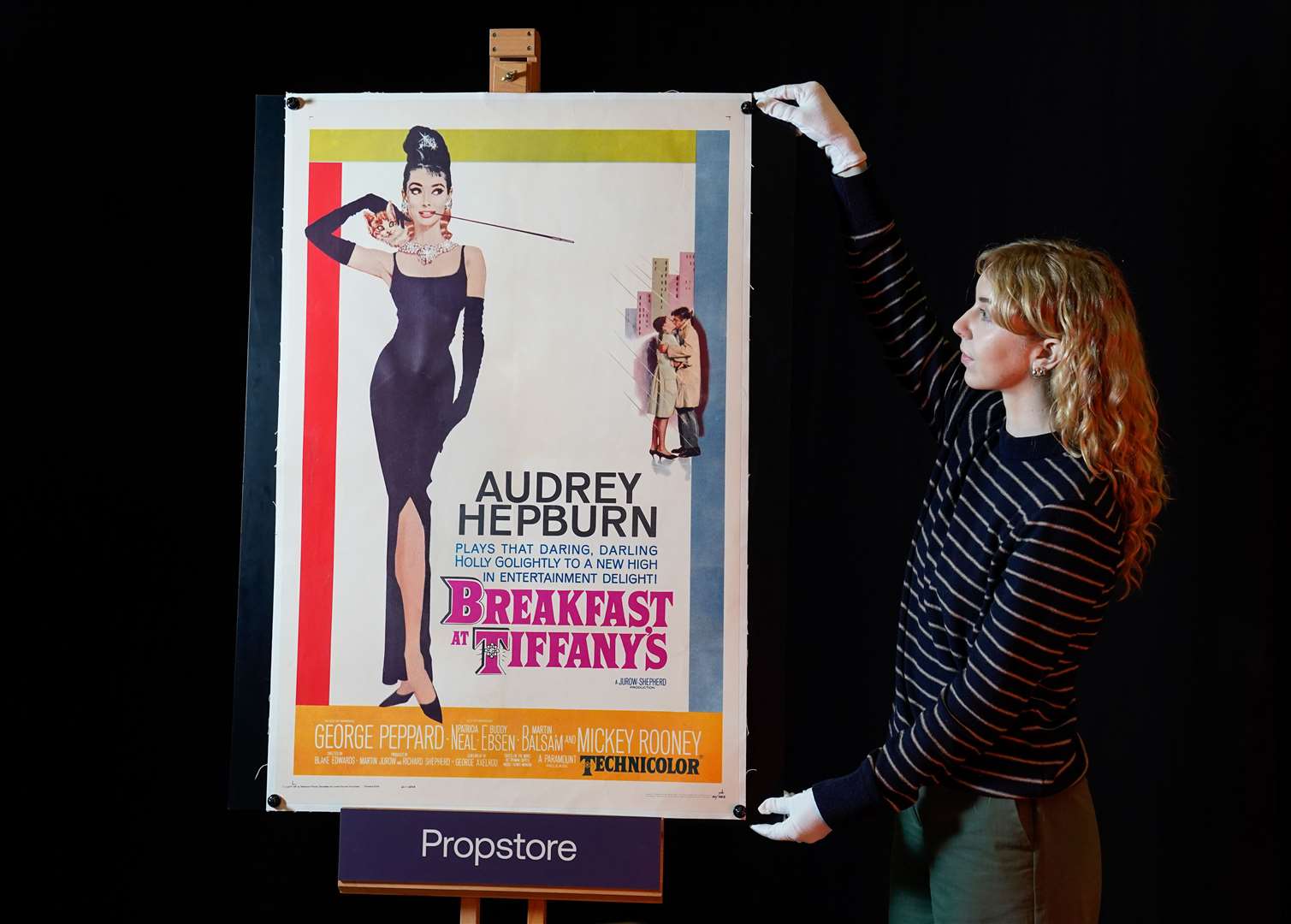 A US one-sheet for the 1961 film Breakfast At Tiffany’s (Andrew Matthews/PA)