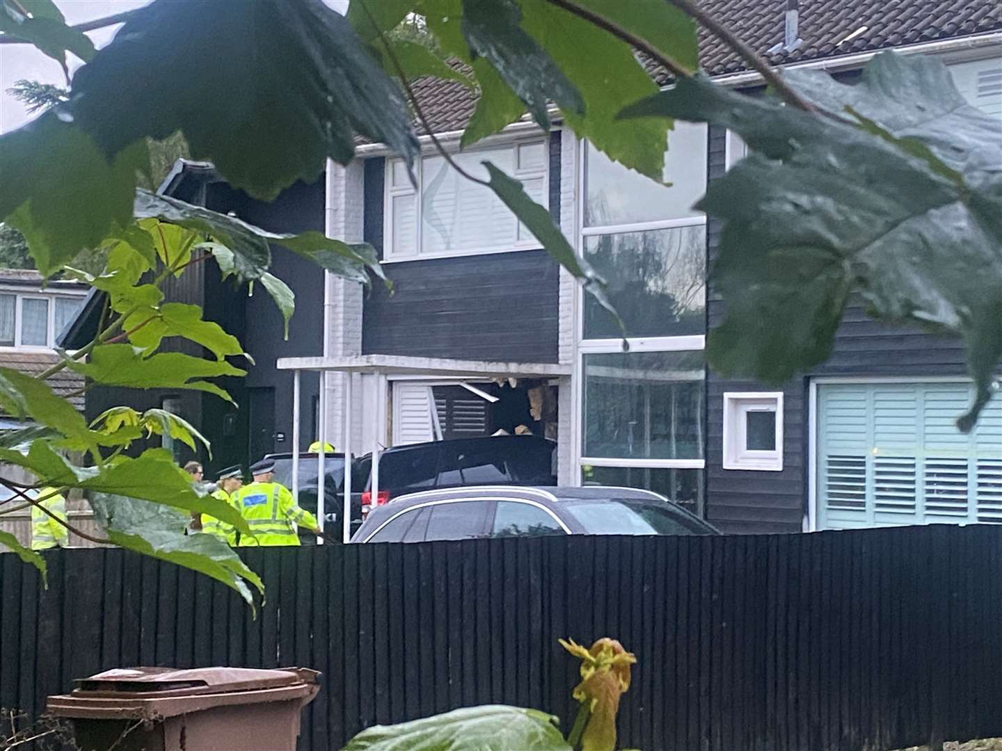 The vehicle has been pictured driven into property in Wigmore Drive, Gillingham