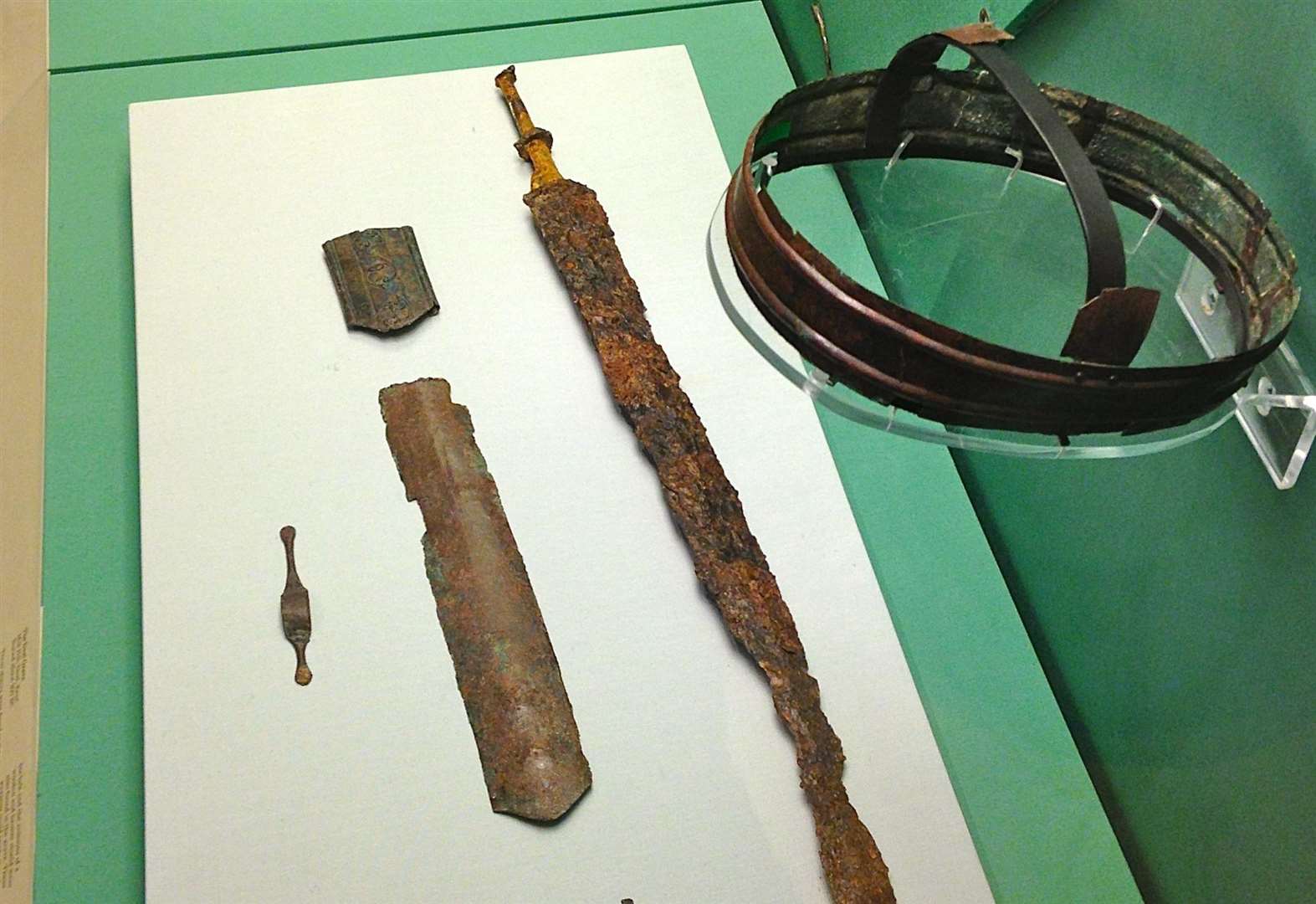 The display at the British Museum showcasing the relics found in Mill Hill. Picture: Colin Varrall