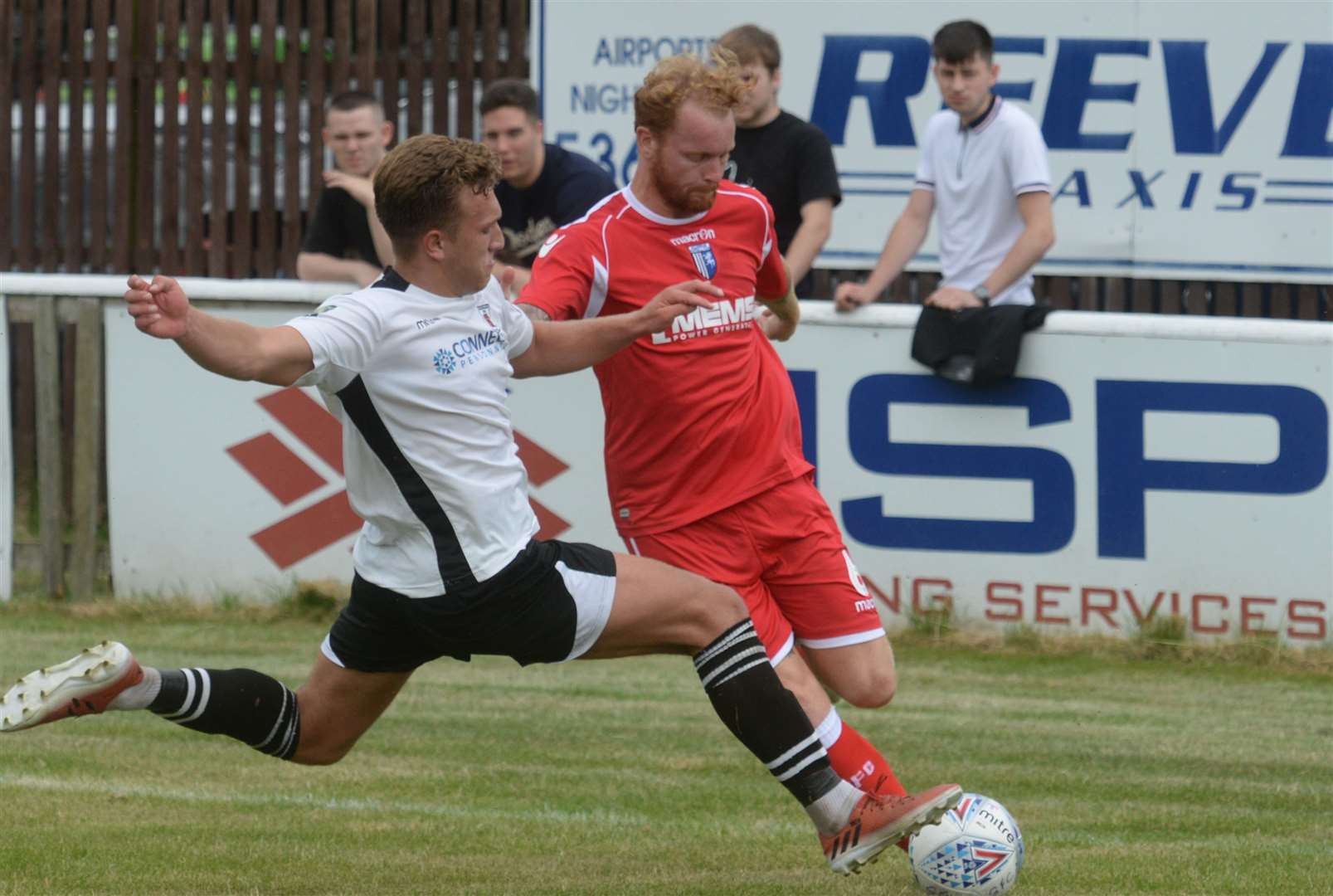 Connor Ogilvie is challenged Picture: Chris Davey