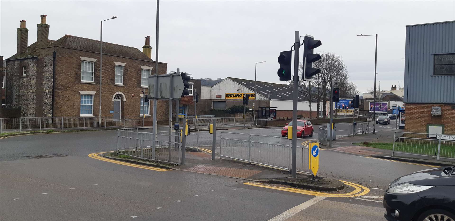 The junction of London Road and Coombe Valley Road.