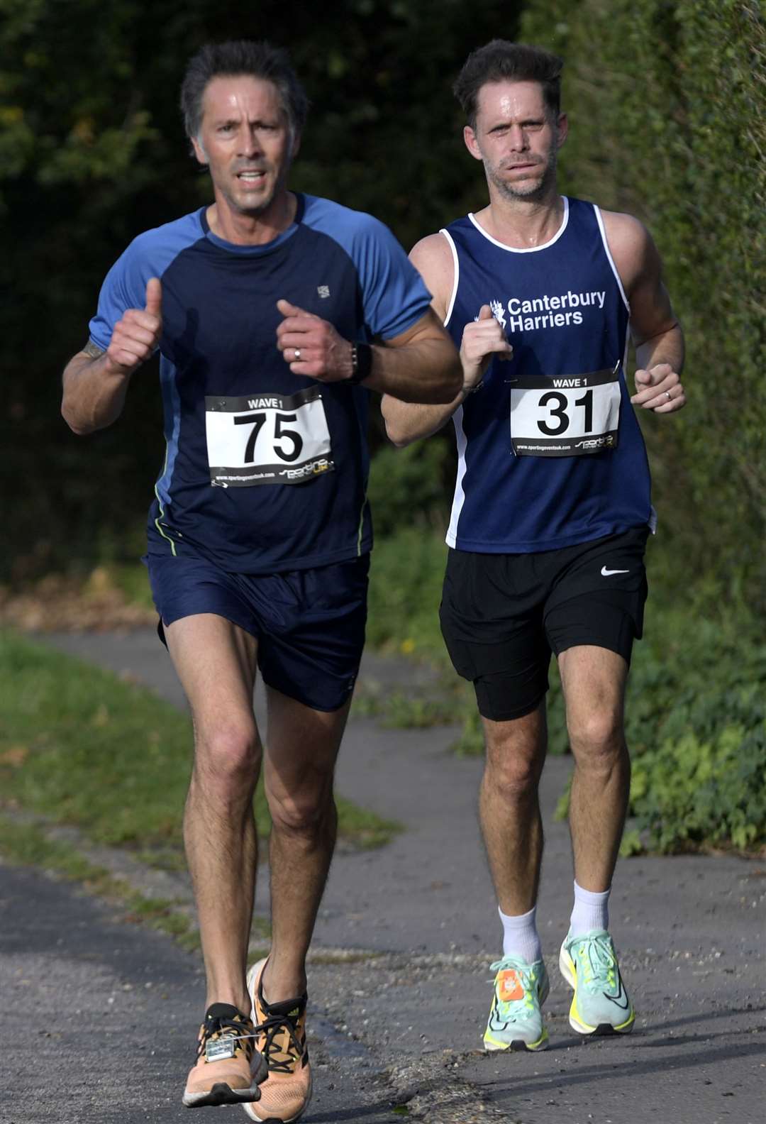 Jason Evans (No.75) on his way to sixth place while James Brooke (No.31) was fourth. Picture: Barry Goodwin (60032976)