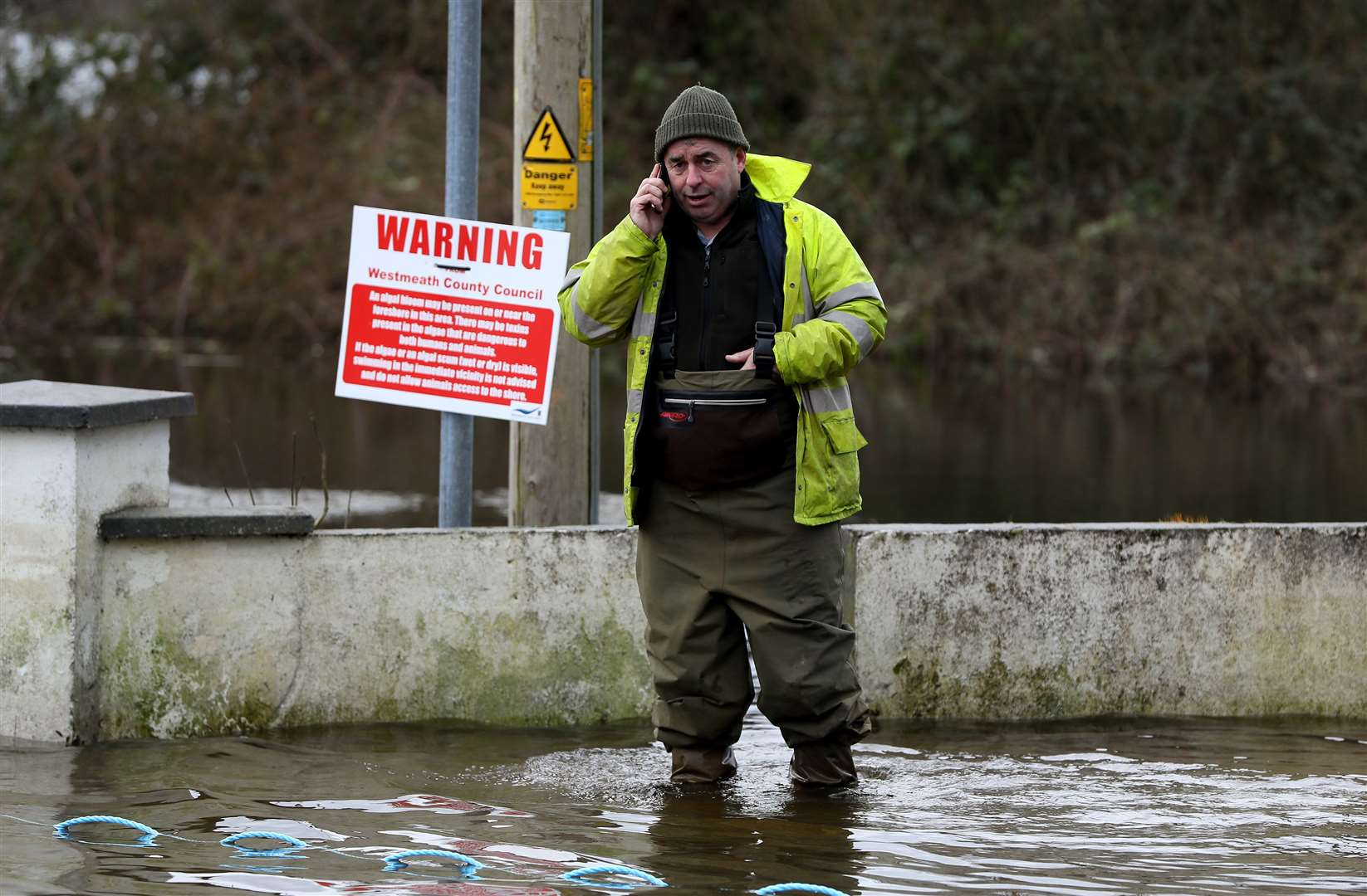 Independent TD Kevin ‘Boxer’ Moran took a hands-on approach to dealing with flooding in Co Westmeath while a minister of state in 2020 (Brian Lawless/PA)