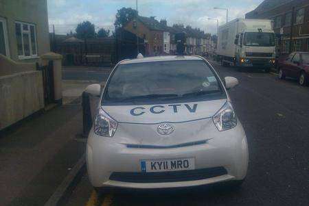 Medway Council CCTV car on double yellow lines in Canterbury Street, Gillingham. Photo: Martin Duncan