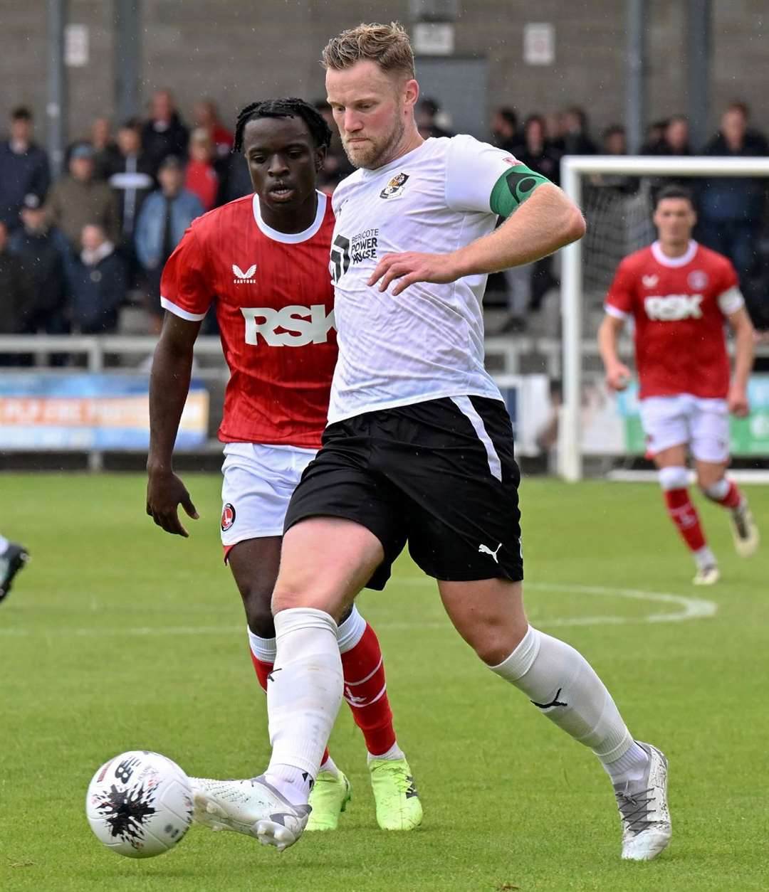 Josh Hill - the defender will be keen to avenge Dartford’s FA Trophy exit when they face Dulwich Hamlet in the league this weekend. Picture: Keith Gillard