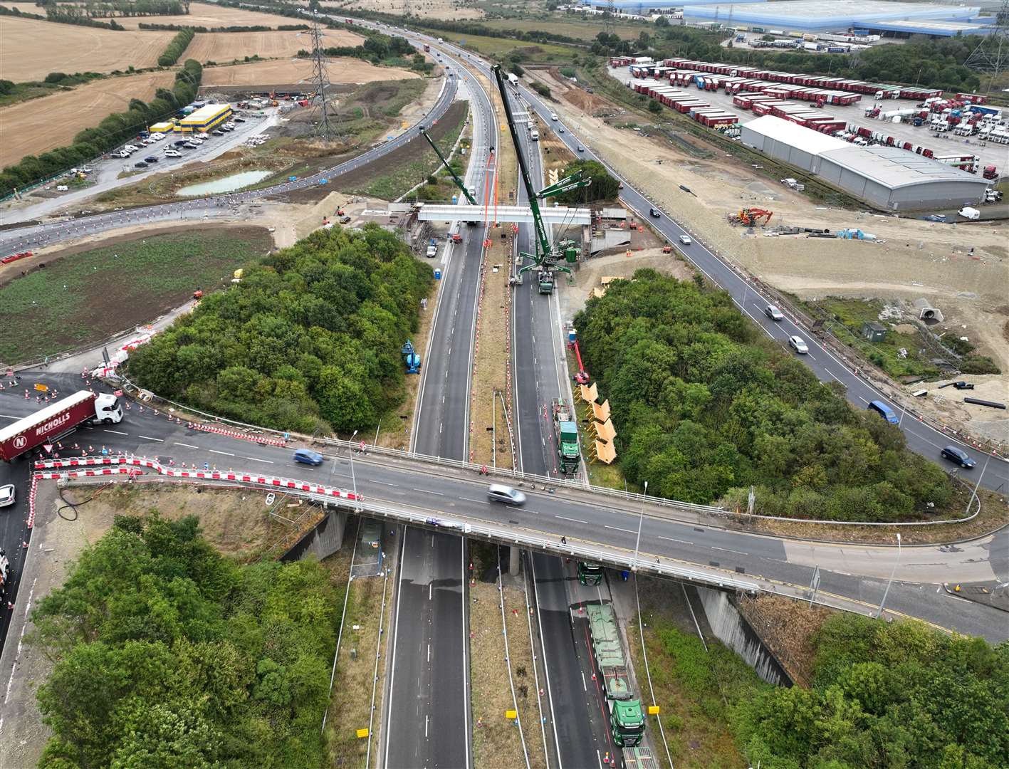 The old and new Grovehurst bridges over the A249 near Iwade and Kemsley. Picture: Phil Drew