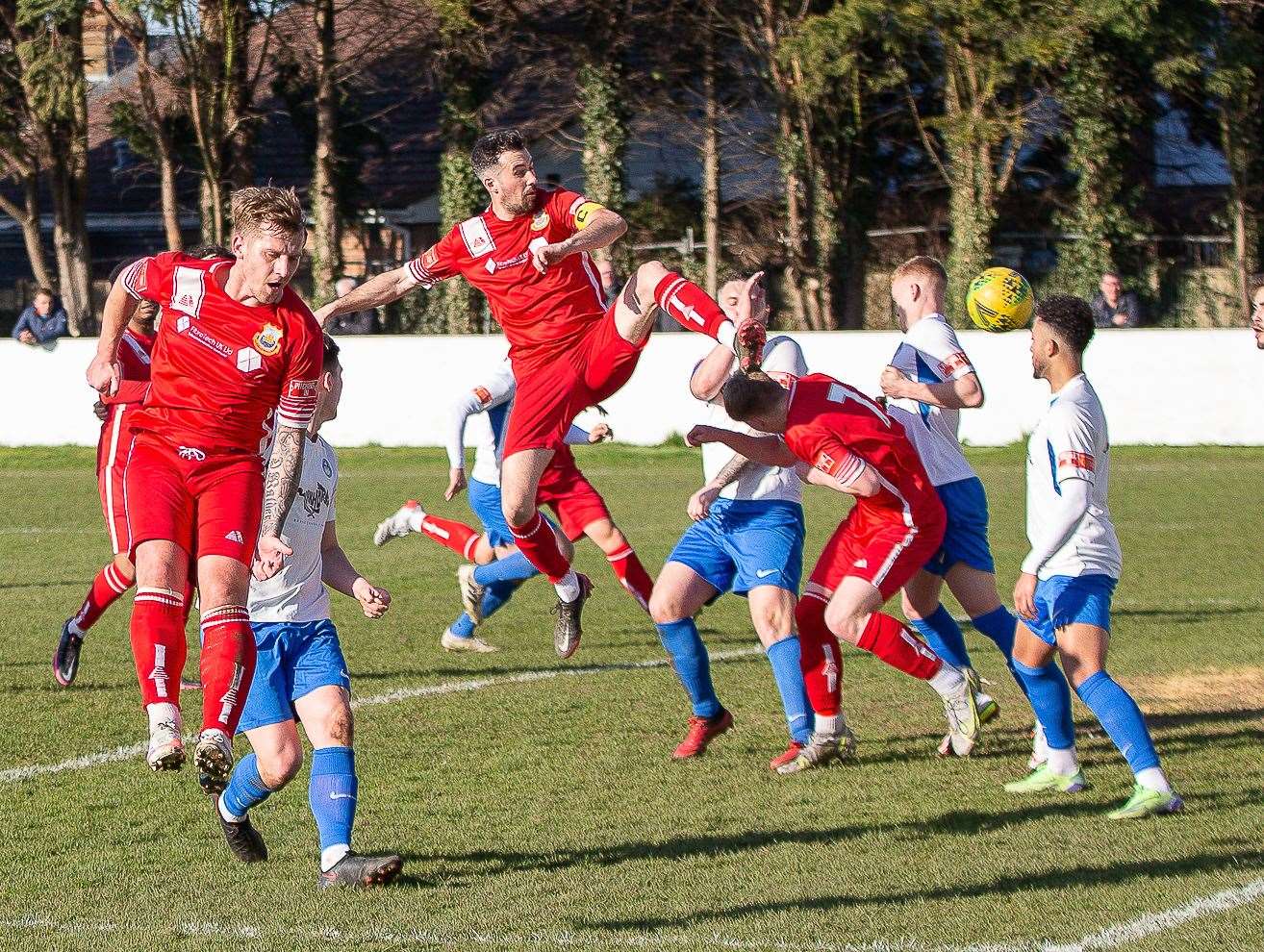 Hythe ground out a 2-0 win at Whitstable on Saturday Picture: Les Biggs