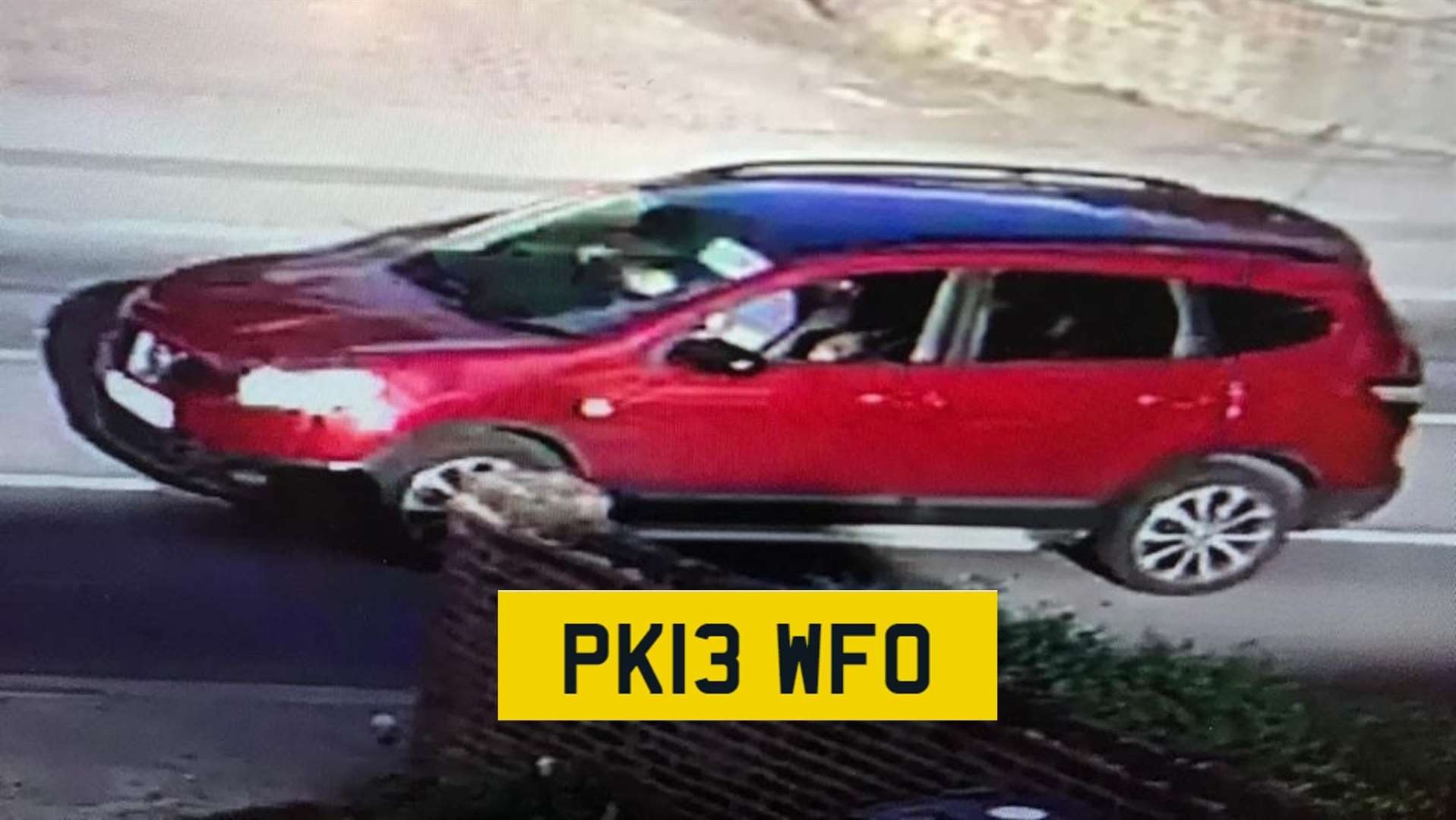 The Red Nissan Qashqai believed to have been used in the abduction (Met Police)