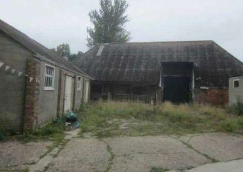 The existing barns at Grove Farm House in Bullockstone Road, Herne Bay