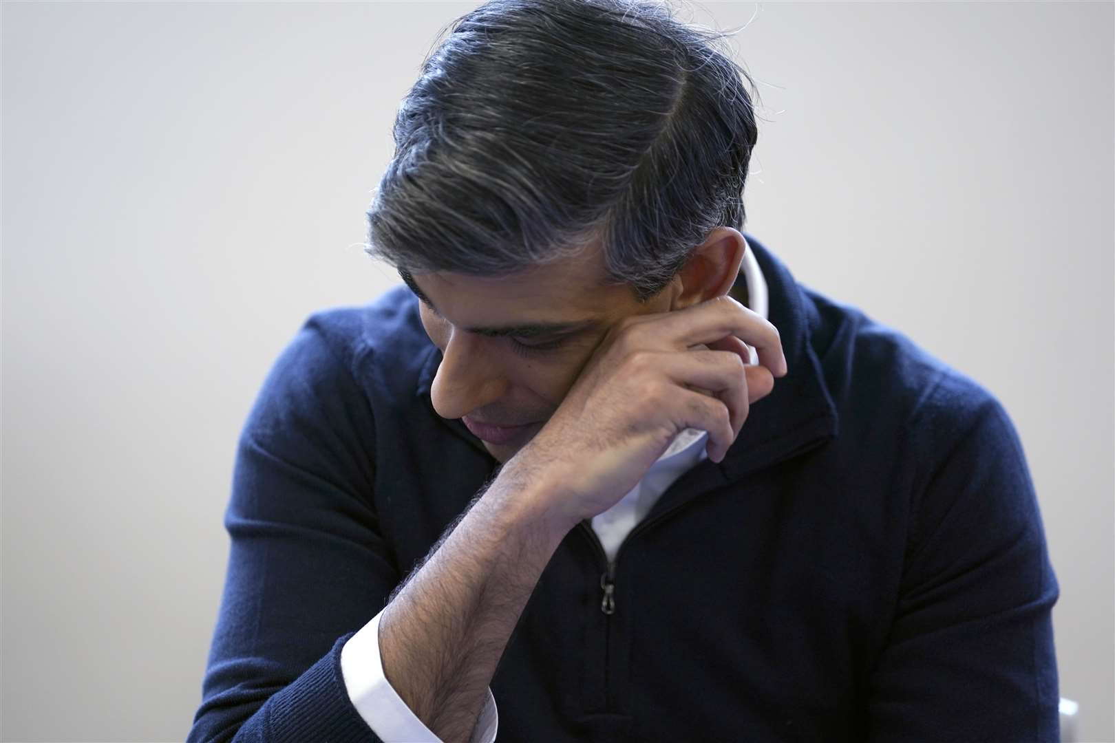 Prime Minister Rishi Sunak during a visit to Holy Trinity Rosehill CE Primary School in Teesside (Danny Lawson/PA)