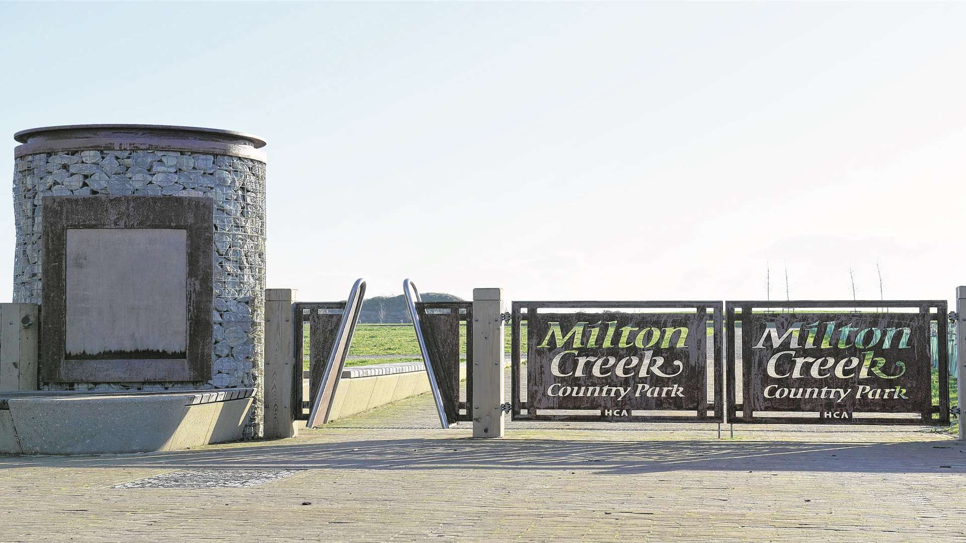 The entrance to Milton Creek Country Park in Green Porch Close, Milton Regis.