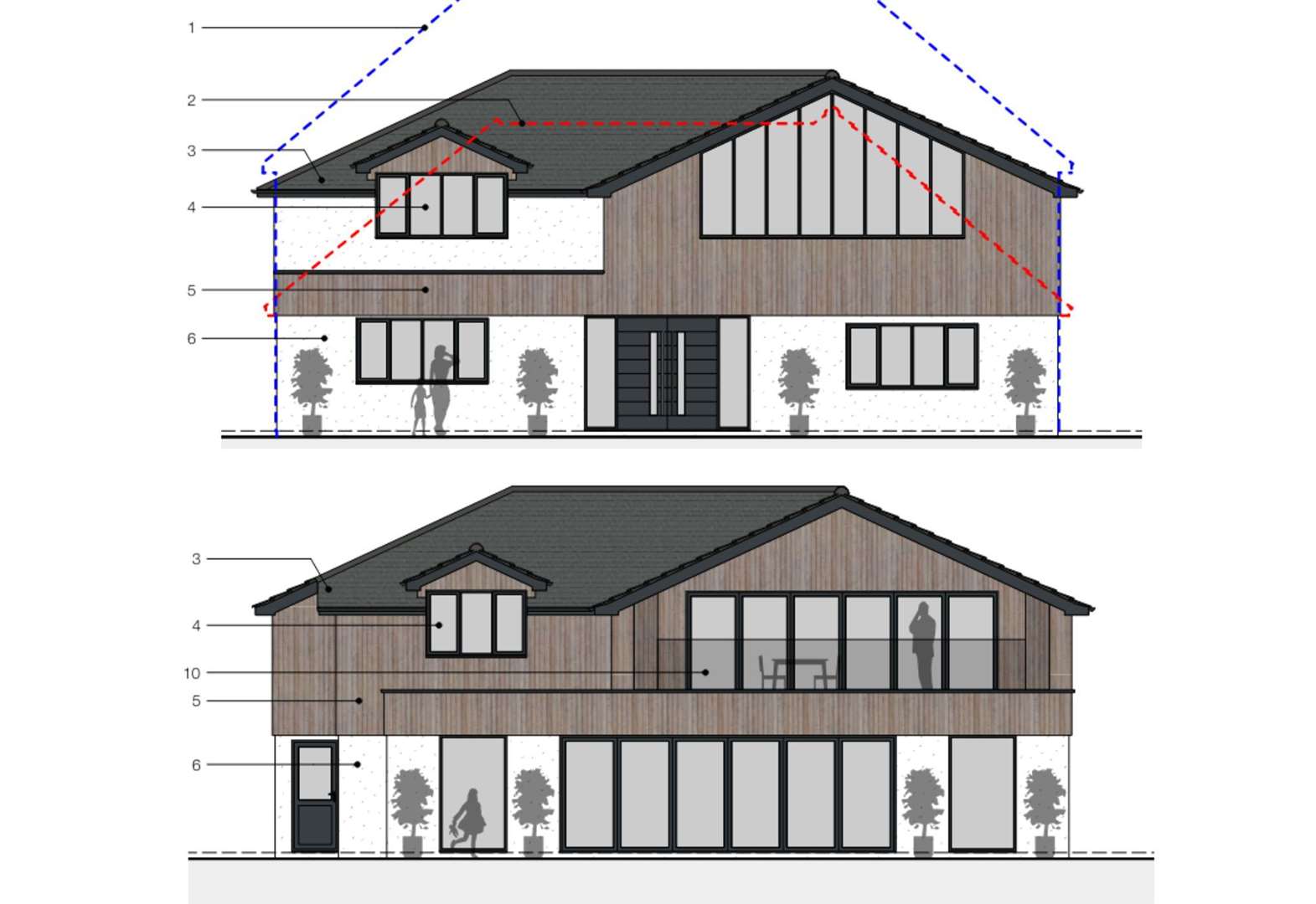 The second vision in 2023 saw design changes to the front of the house, but the application was again rejected by Canterbury City Council. Picture: SEAS