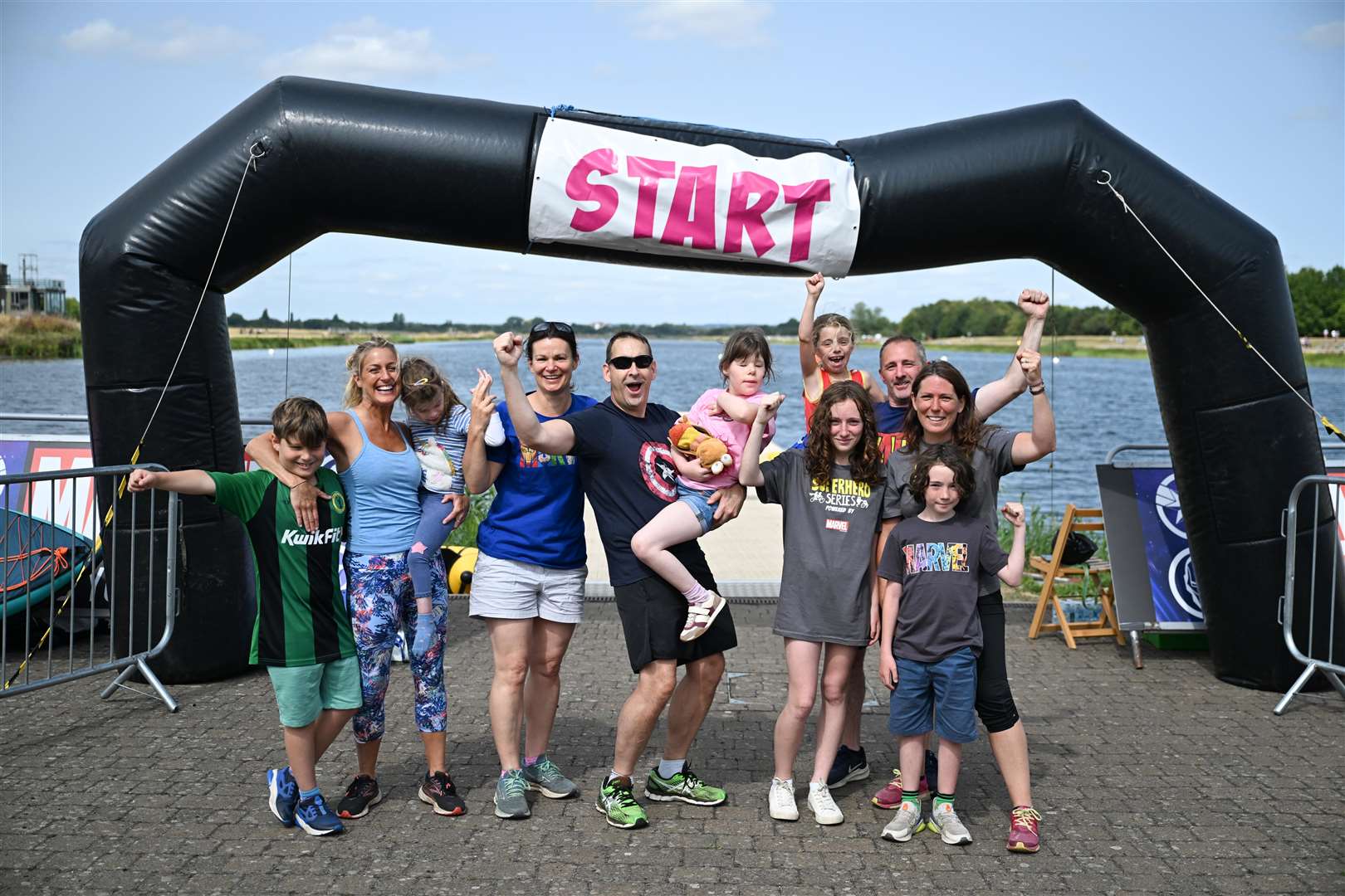 Some of the people who attended the event (Superhero Tri powered by Marvel/Andy Hooper/PA)