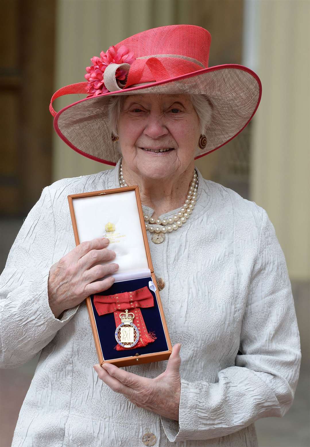 Baroness Williams after she was made a Member of the Order of the Companion of Honour in 2017 (John Stillwell/PA)