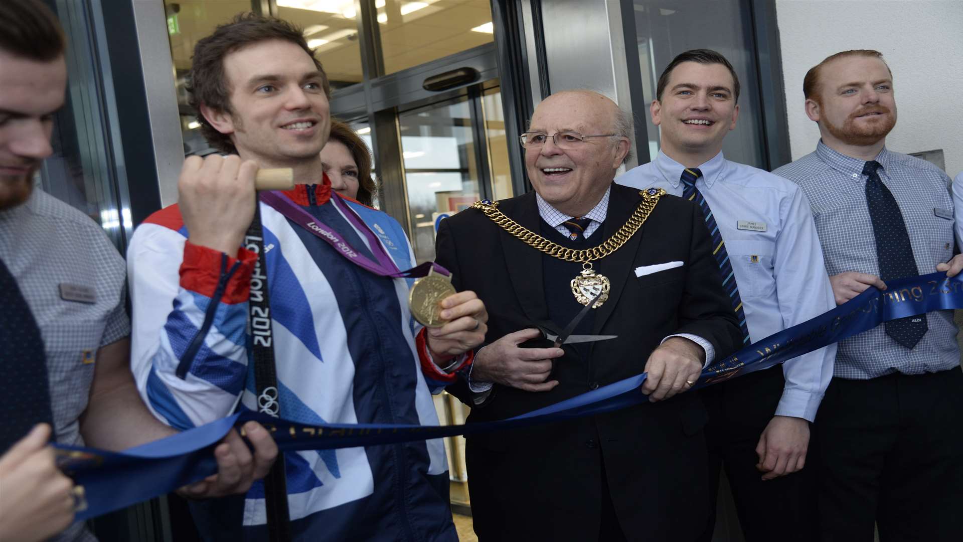 Olympic canoeist Tim Baillie and Lord Mayor Cllr George Metcalfe at the opening. Picture: Chris Davey