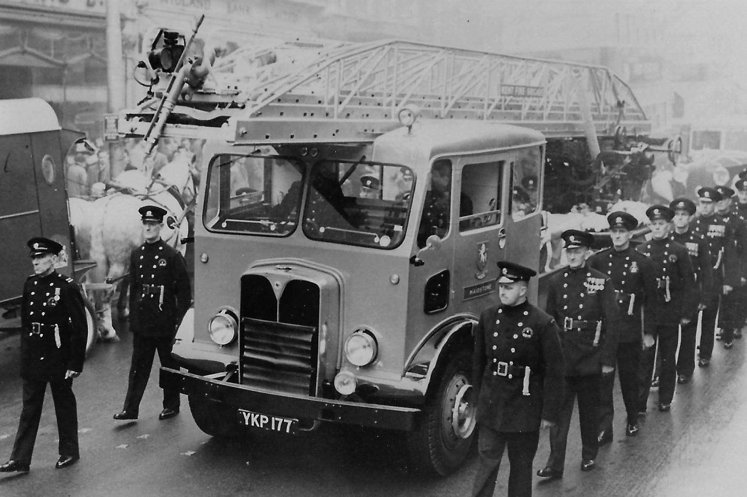 The funeral procession through Maidstone for the three firemen killed in the Barming Hospital Fire