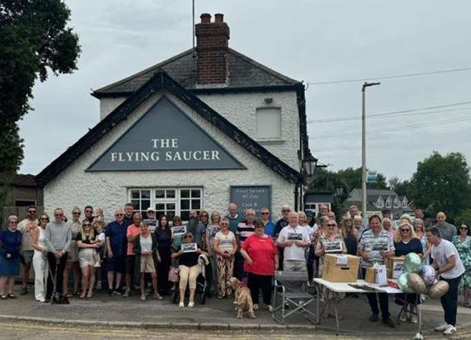 Campaigners fighting to save and reopen the The Flying Saucer pub in Hempstead are hoping to raise enough money to purchase it and take it on. Photo: Joshua Wood