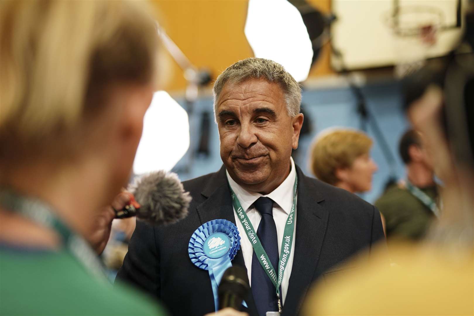 New Conservative MP Steve Tuckwell speaks to the media after winning the Uxbridge and South Ruislip by-election (Jordan Pettitt/PA Wire)