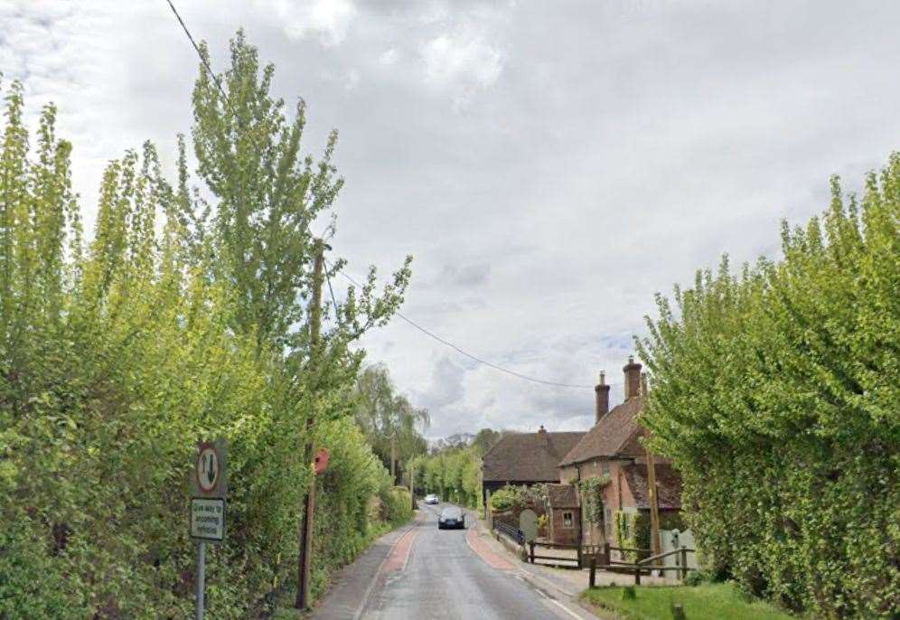 The crash happened along Wateringbury Road in East Malling. Picture: Google