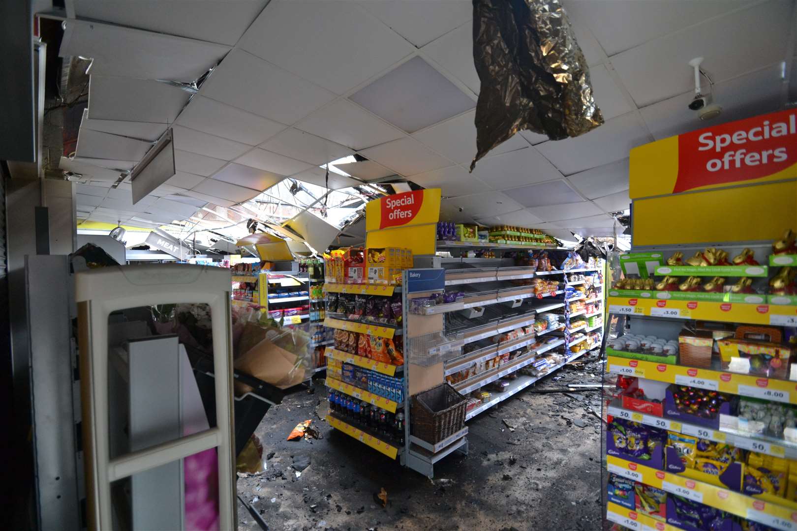 Full impact is revealed of blaze at Tesco Express store in Mill