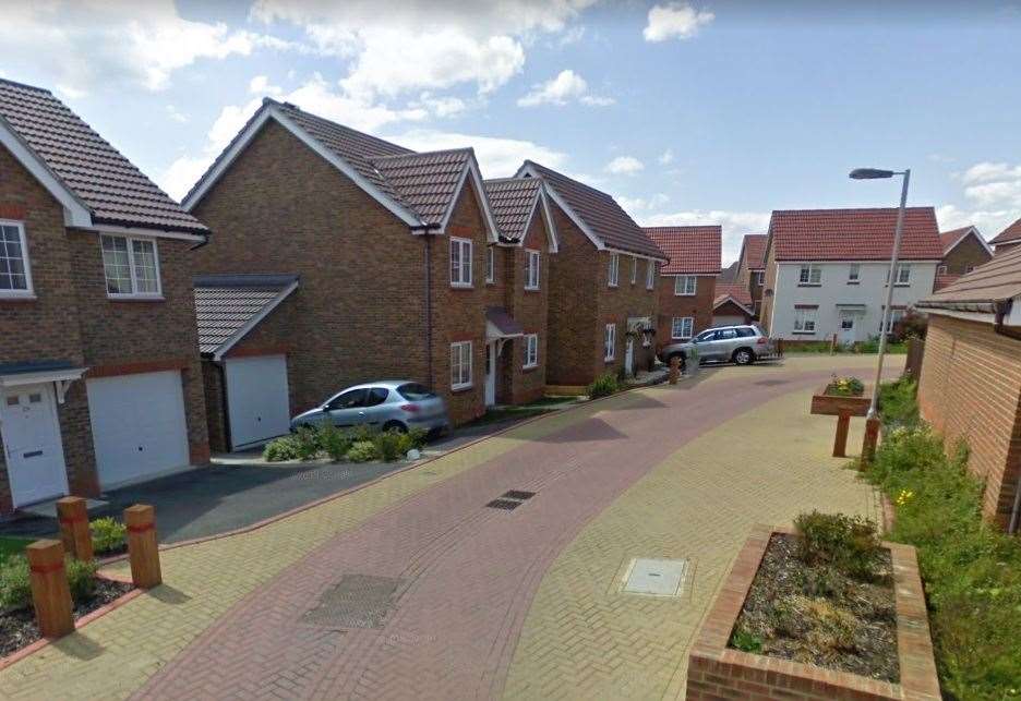 Shed in Charlock Drive, Minster, Sheppey, partly destroyed 